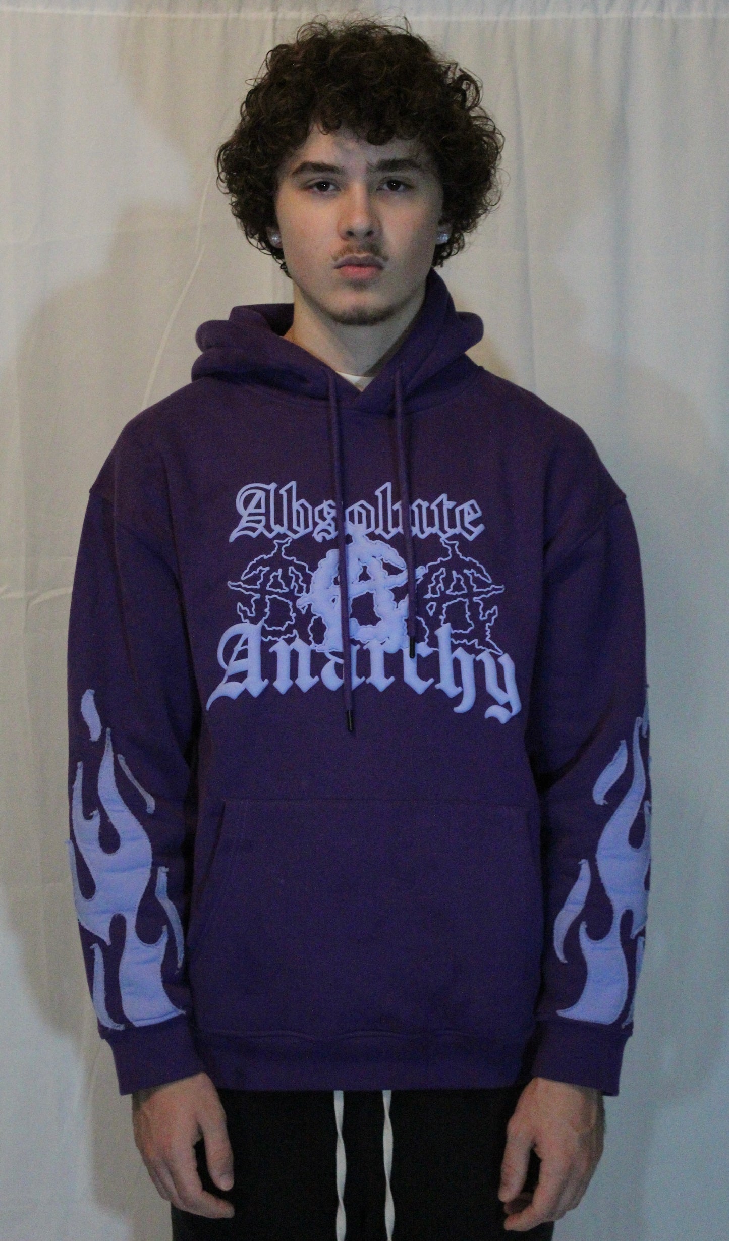 Purple Anarchy Flame Hoodie