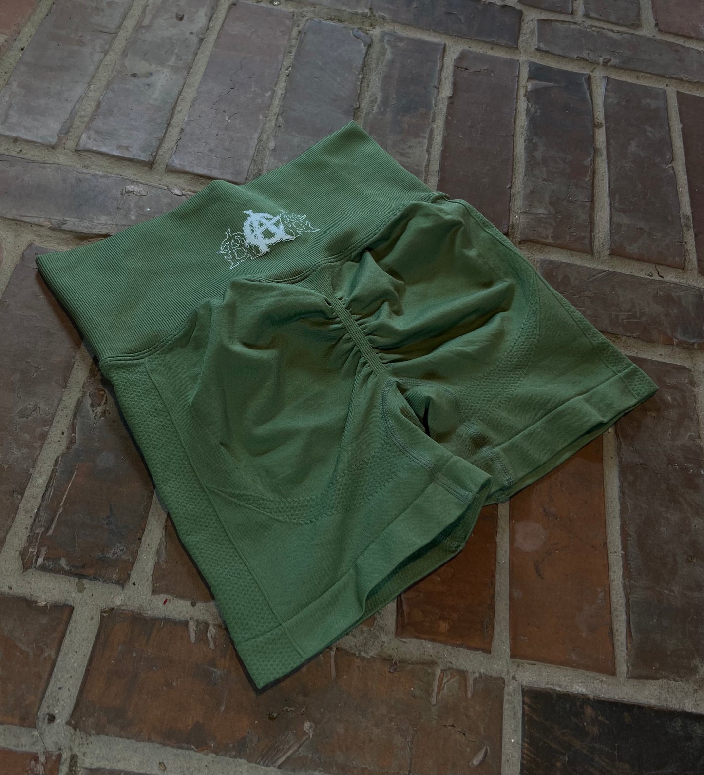 Absolute Anarchy Women’s gym shorts (Olive Green)
