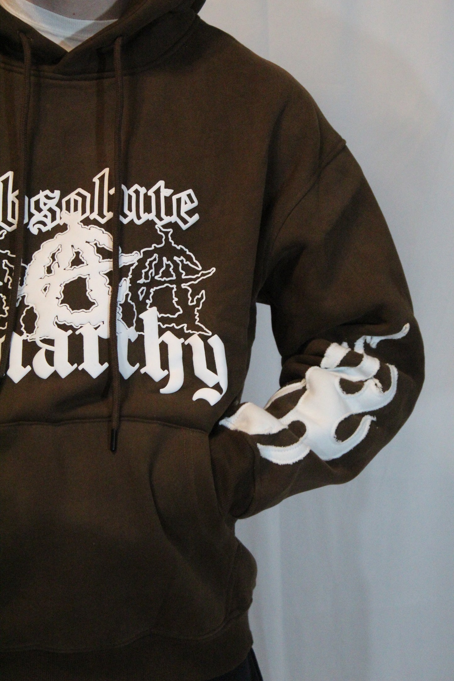 Brown Anarchy Flame Hoodie