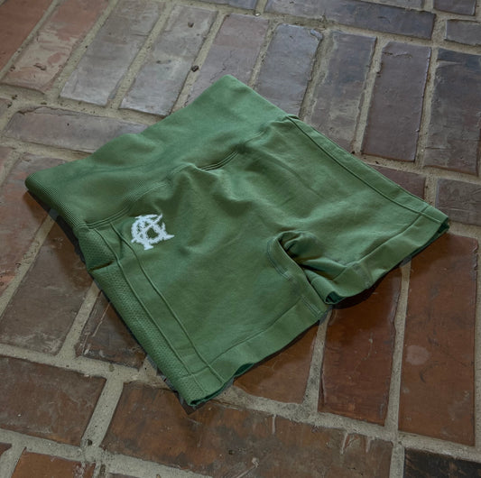 Absolute Anarchy Women’s gym shorts (Olive Green)