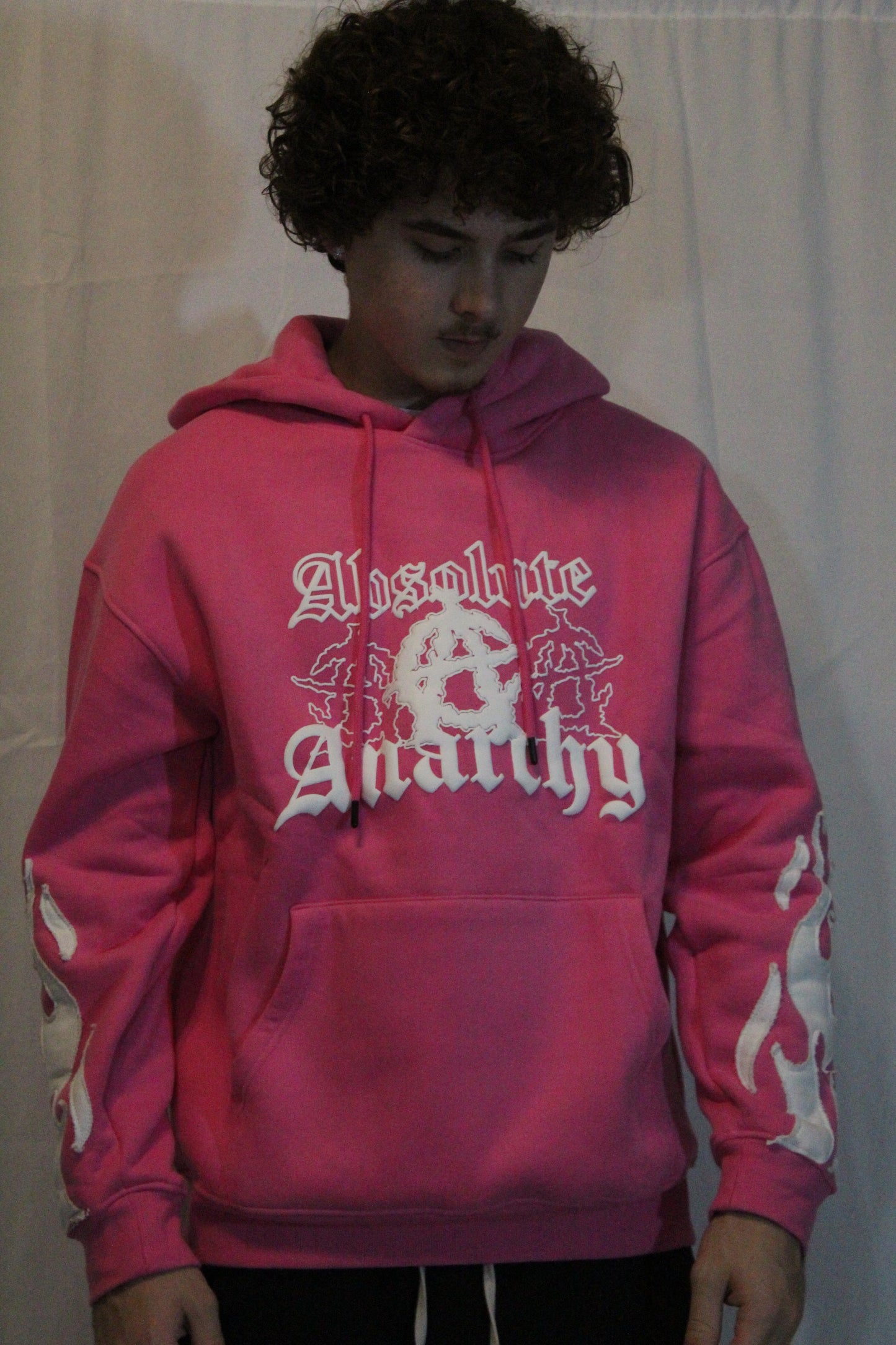 Pink Anarchy Flame Hoodie