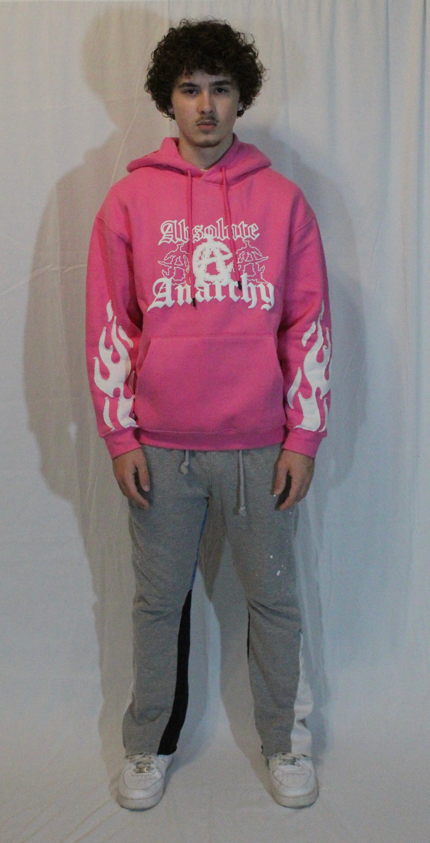 Pink Anarchy Flame Hoodie